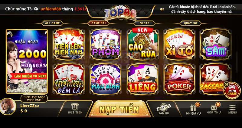 Cổng game Top88 lúc nào cũng đem tới sự an tâm trong bảo mật thông tin