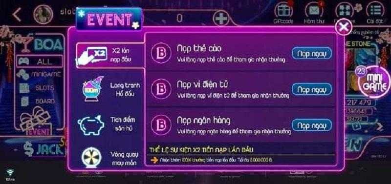 Nạp tiền hệ thống có thể thông qua nhiều hình thức khác nhau   