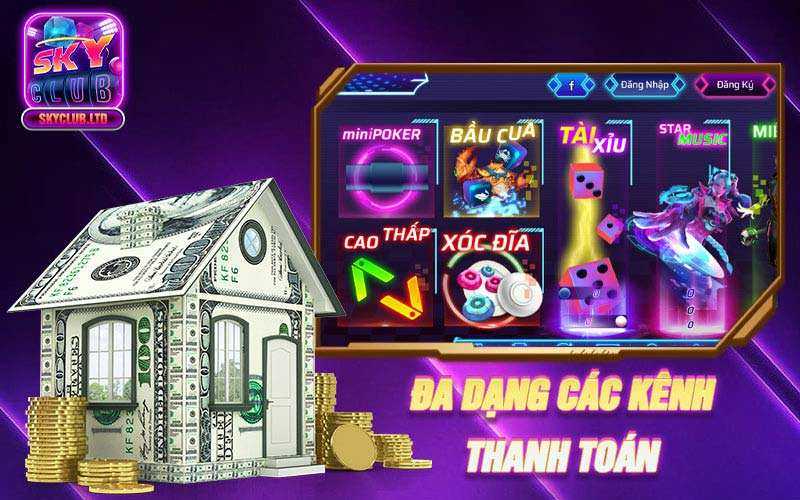 Rút tiền Sky Club có thể chọn lựa nhiều hình thức khác nhau  
